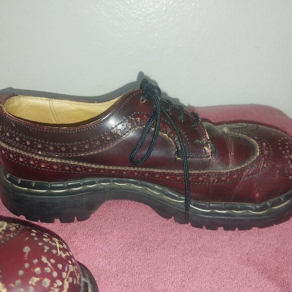 GRIPFAST STEEL TOE OXFORD BROWN LEATHER SHOES SZ 5 UK 35 - Picture 9 of 16